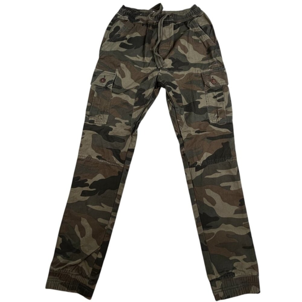 AK Army Cargo Pants Men Small Camo Jogger Military Combat Style Drawstring  Y2K